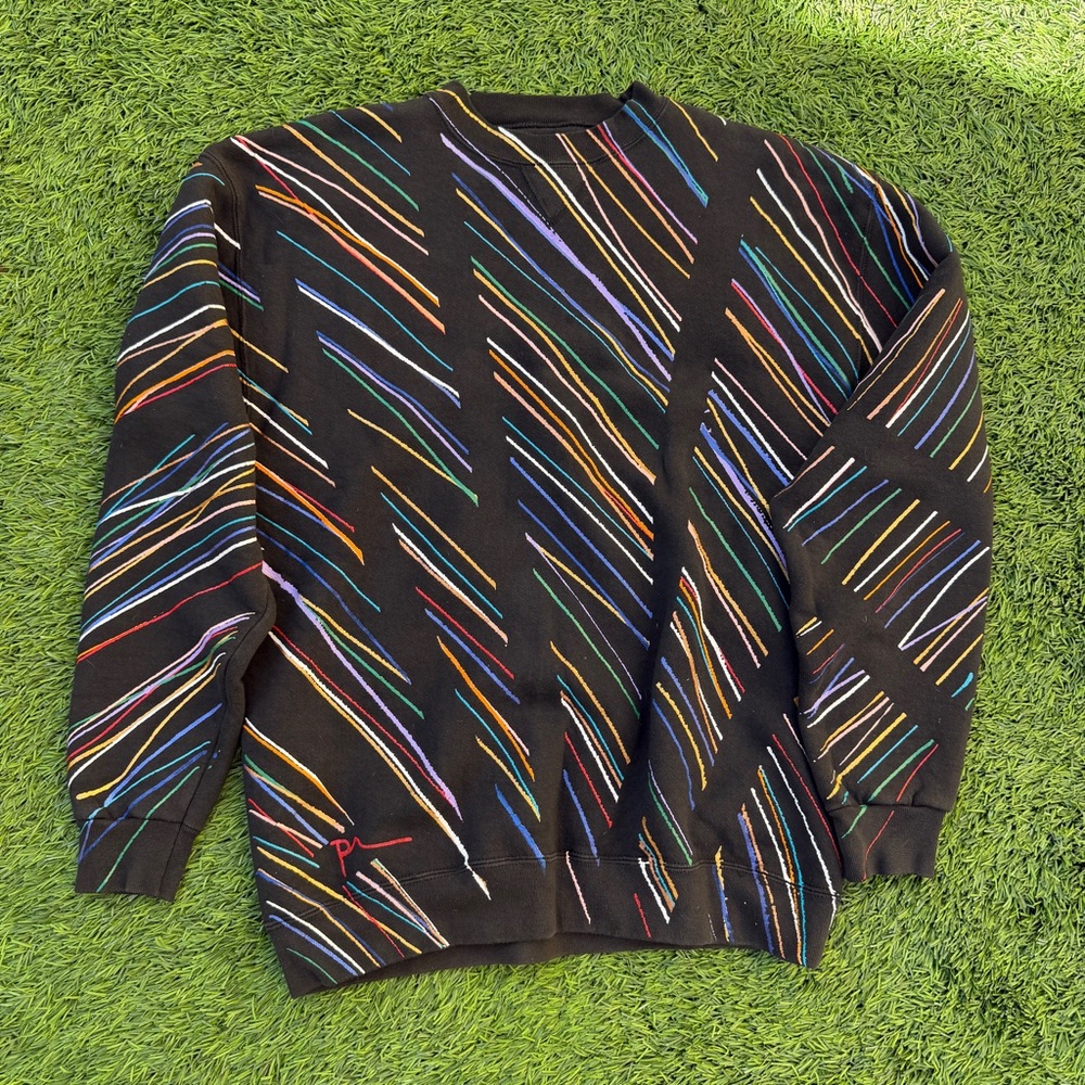 Vintage SanTee HVYWT Coogi Style Black Sweater Made In USA
